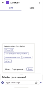 The screenshot shows how not to set column width in Adaptive Cards.