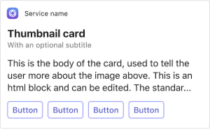 Example shows an Adaptive Card thumbnail card on mobile.