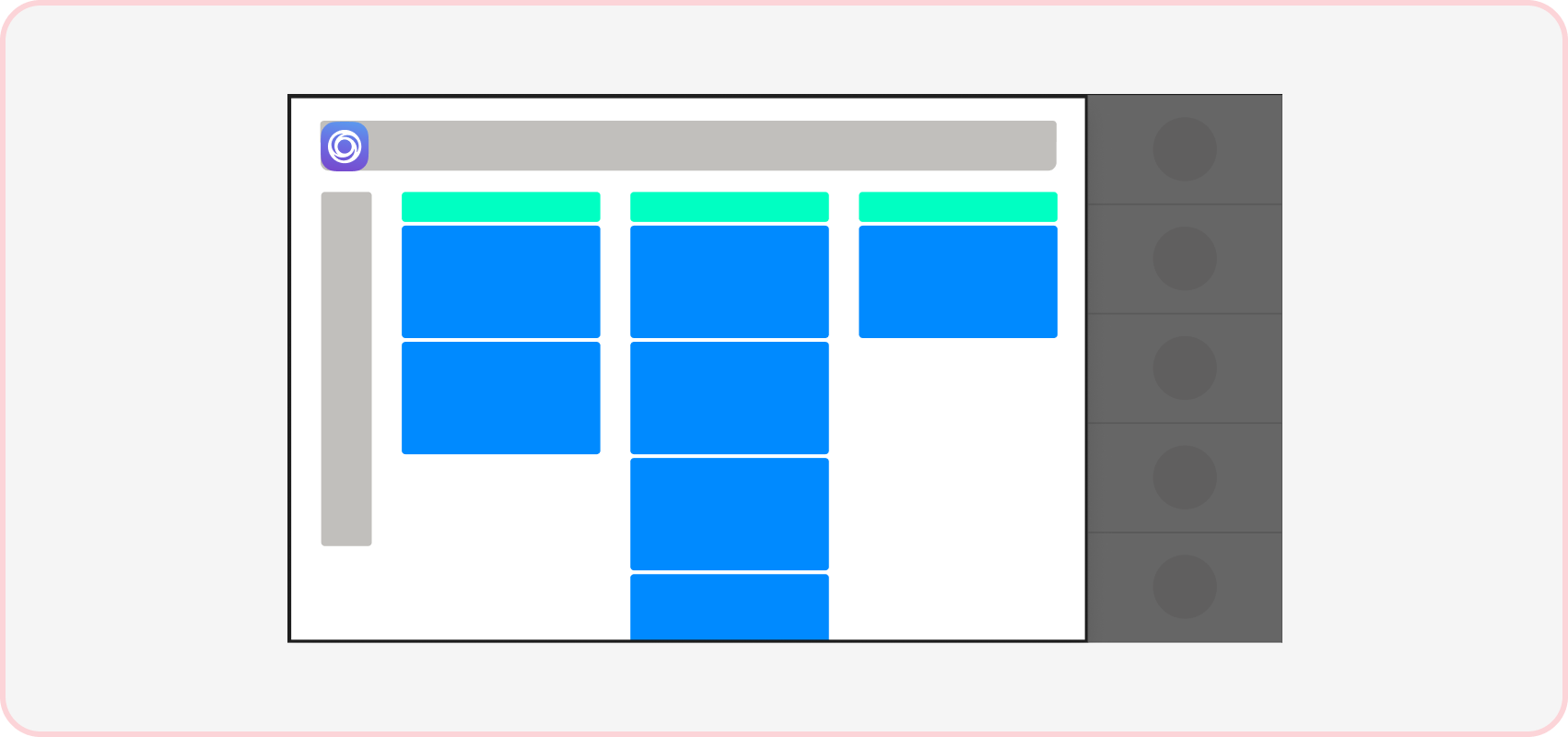 Another example showing a meeting extension with colors that don't match the meeting theme.