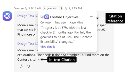 Image shows an example of citations in agents.