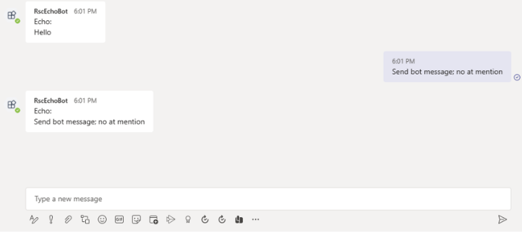 Screenshot shows the agent replying to a message without @mention.