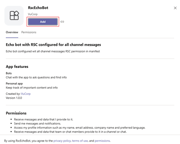 Screenshot shows the addition of the agent to the group chat.