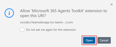 Screenshot shows Developer Preview page with Open option highlighted in red.