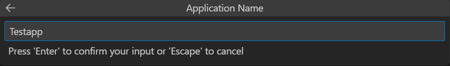 Screenshot of Agents Toolkit with Application name highlighted in red.