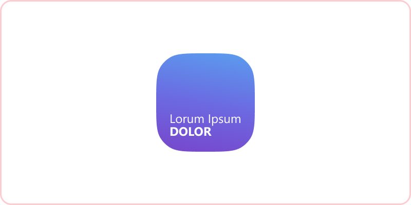 Diagram that shows an app icon with multiple words.