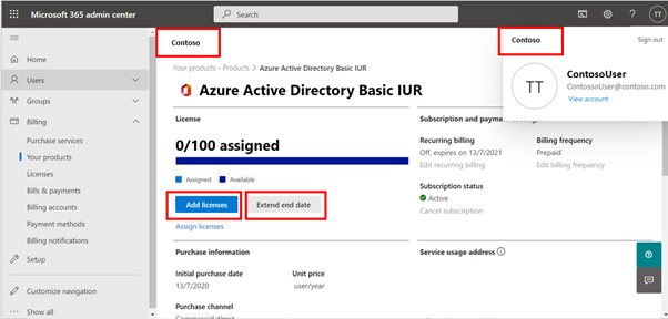 Screenshot that shows the cloud users screen.