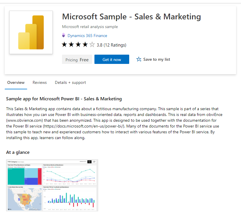 Illustrates how this offer appears in Microsoft Marketplace.