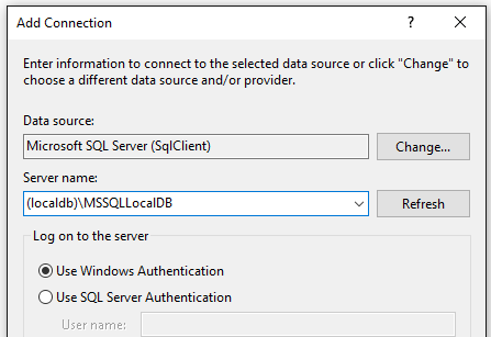 raddata Add New Connection Dialog Add New Connection