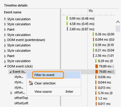 JS_HTMLVizProfiler_FilterToEvent Filtering timeline to an event