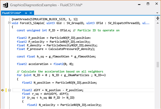 The corrected compute-shader code.