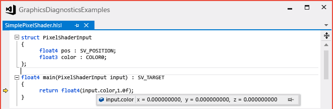 The "color" member of "input" is black.