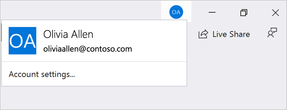 Currently logged in user in VS2019