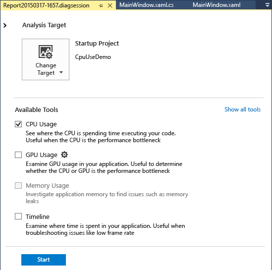 Select CPU Usage