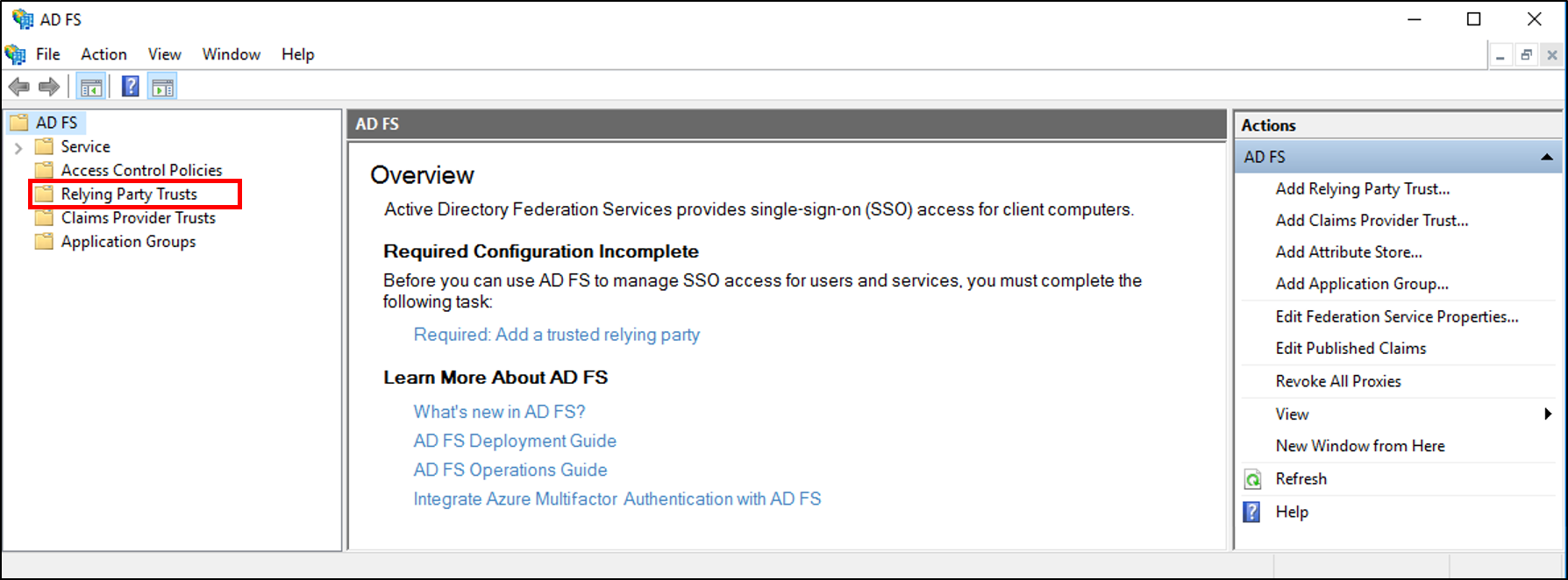 Screenshot that shows where to select Relying Party Trusts when you create a rule to issue an AD&nbsp;FS&nbsp;1.x Name ID claim.