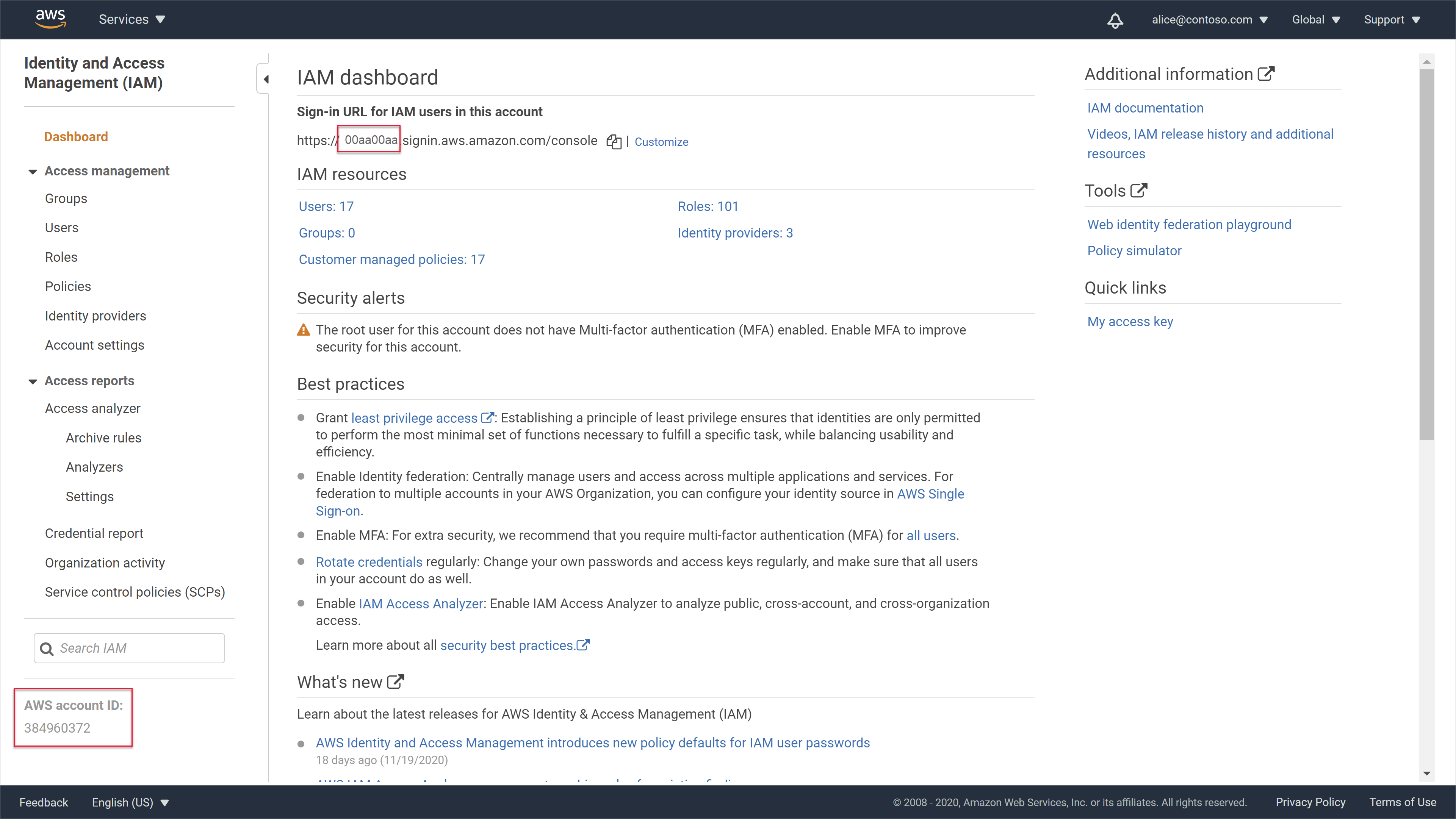 Retrieve your AWS account ID.