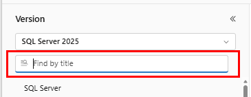 Screenshot showing the option to use the filter box.