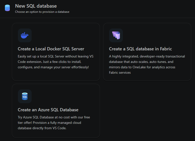 Screenshot showing the deployment options.