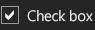 Default check box in the Dark theme