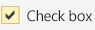 Focused check box in the Blue theme