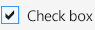 Focused check box in the Light theme