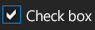 Hover state check box in the Dark theme