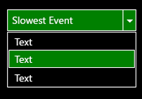 Default drop-down/combo box list appearance in the High Contrast theme