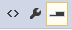 Selected command icon on hover or focus