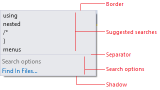 0303-124_SearchDropdownRedline Search drop-down list (redline)