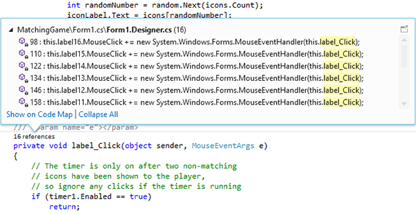 CodeLens UI