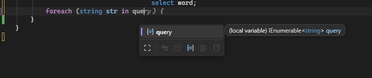 Screenshot of an IntelliSense word completion pop-up in Visual Studio.