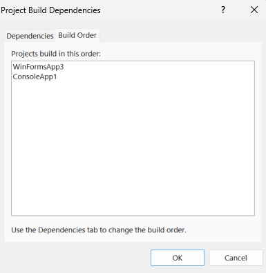 Screenshot of the Build Order tab.