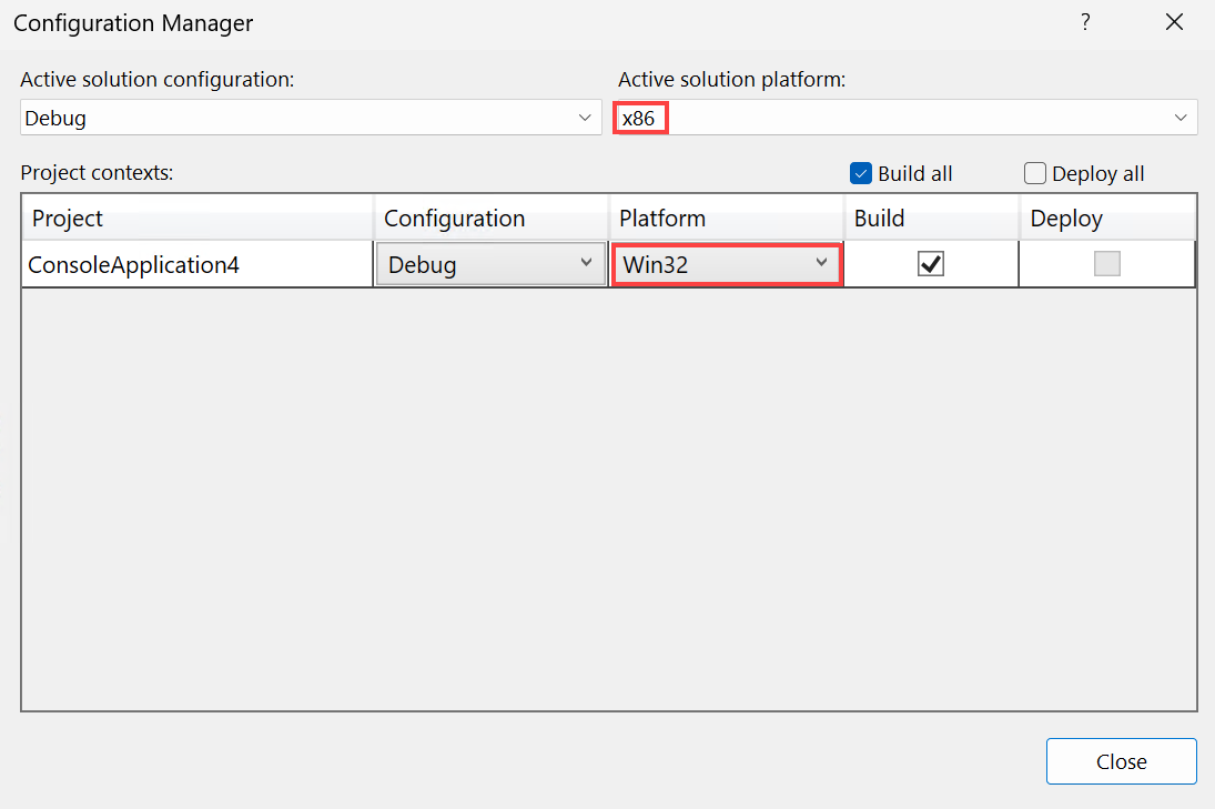 Screenshot showing solution platform and project platform.
