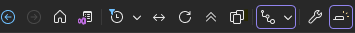 Screenshot of the Solution Explorer toolbar in Visual Studio.