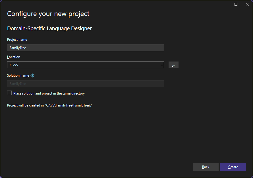 Configure your new project