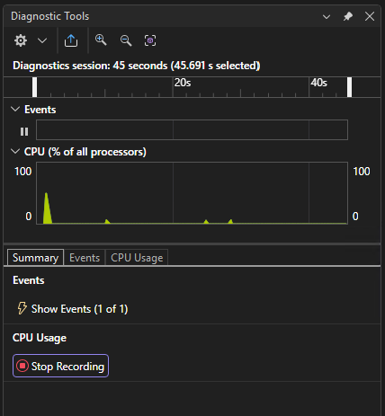 Diagnostic Tools Summary tab Screenshot that shows Diagnostics Tools Summary tab.