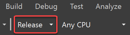 Select Release Screenshot that shows Select Release and Local Machine.