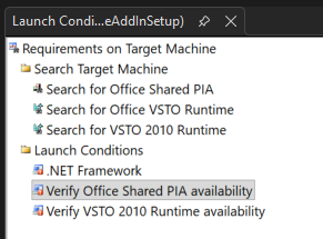 Screenshot of the final launch conditions.