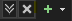 Screenshot that shows the storyboard buttons in Blend for Visual Studio.