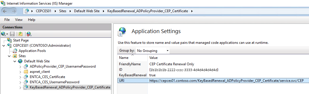 IIS manager