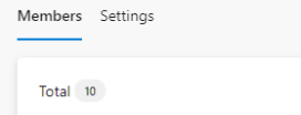Screenshot of the Total indicator for the Team members.