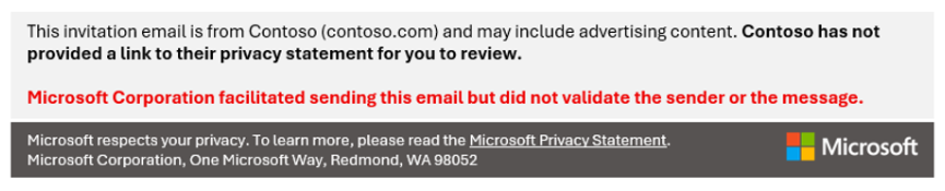 Screenshot showing the footer section in the email.