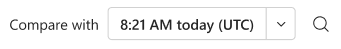 Skærmbillede, der viser Sammenlign med dropdown-menuen.
