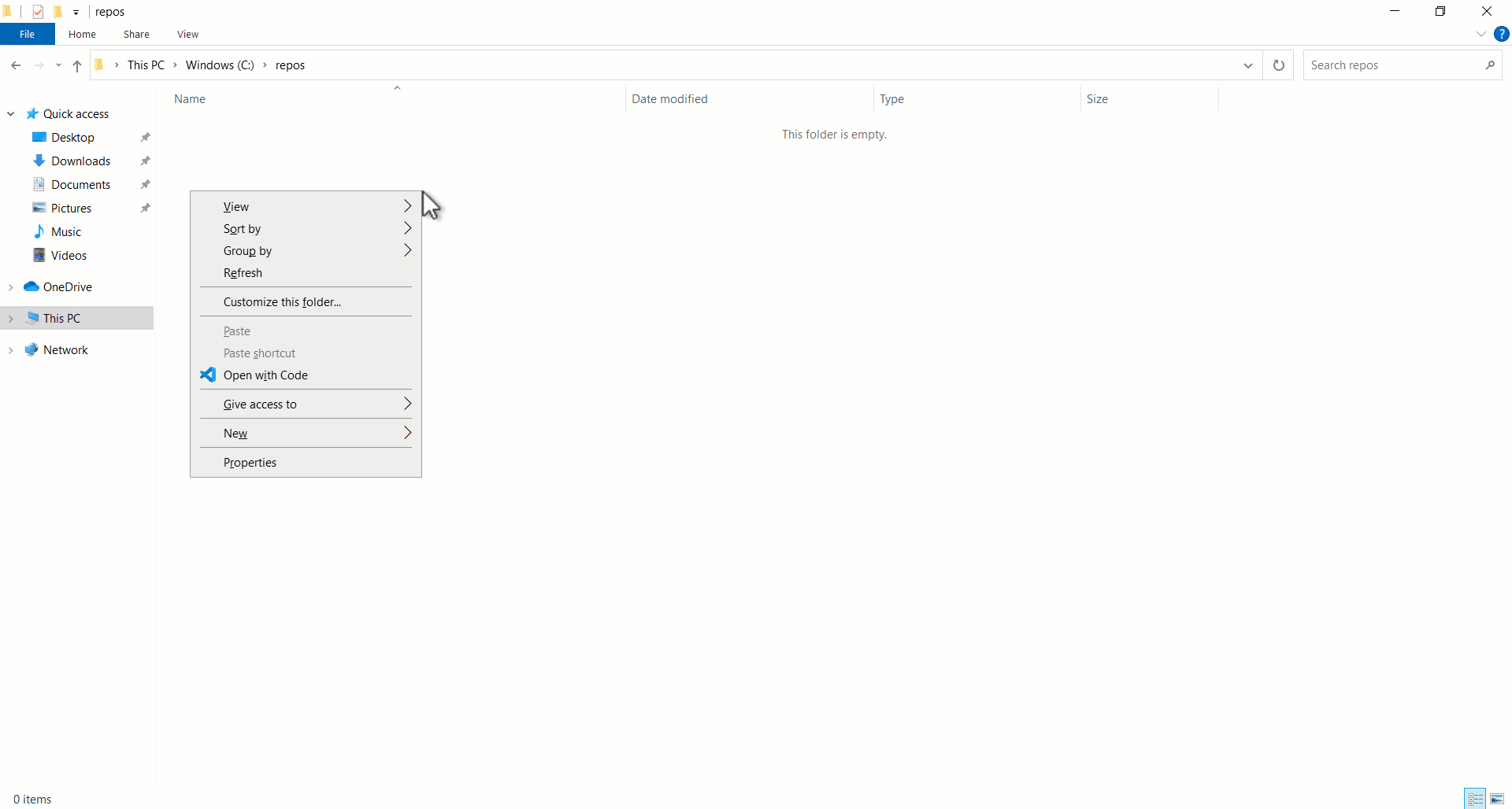 Screenshot of the pac pcf init command creating the ChoicesPicker code component.