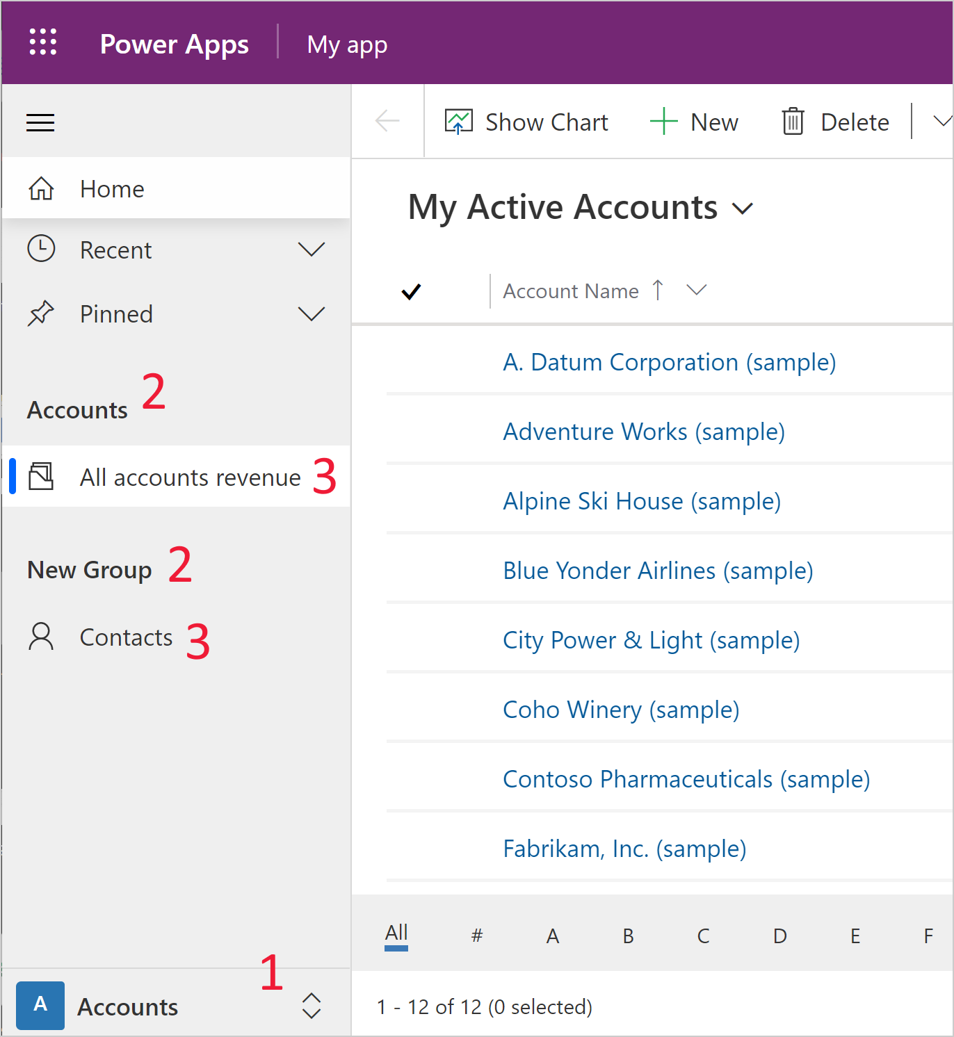 App-navigation i simpel modelbaseret app