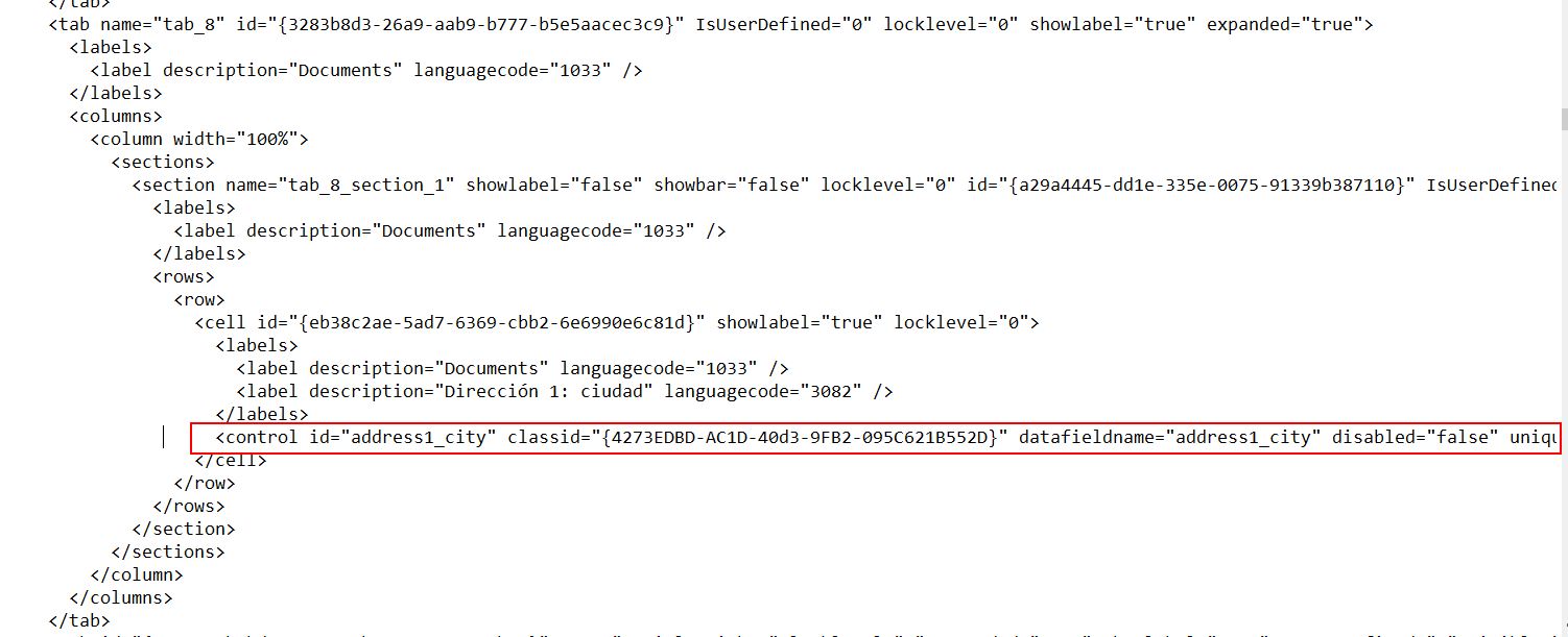 Indsætningspunktet i XML-eksempel.