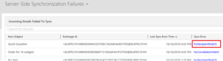Server-side sync failures dashboard Server-side sync failures dashboard.