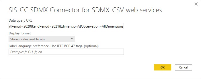 SIS-CC SDMX oprette forbindelse til data.