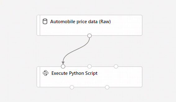 Screenshot that shows how to connect the dataset nodes together.