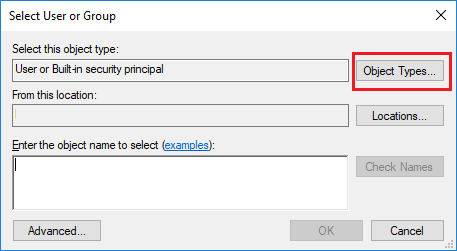 Search object types to add new login for machine learning Search object types to add new login for machine learning