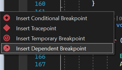 DependentBreakpointContext Dependentbreakpoint context